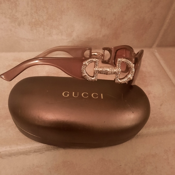 Gucci Accessories Gucci Swarovski Crystal Horsebit Sunglasses